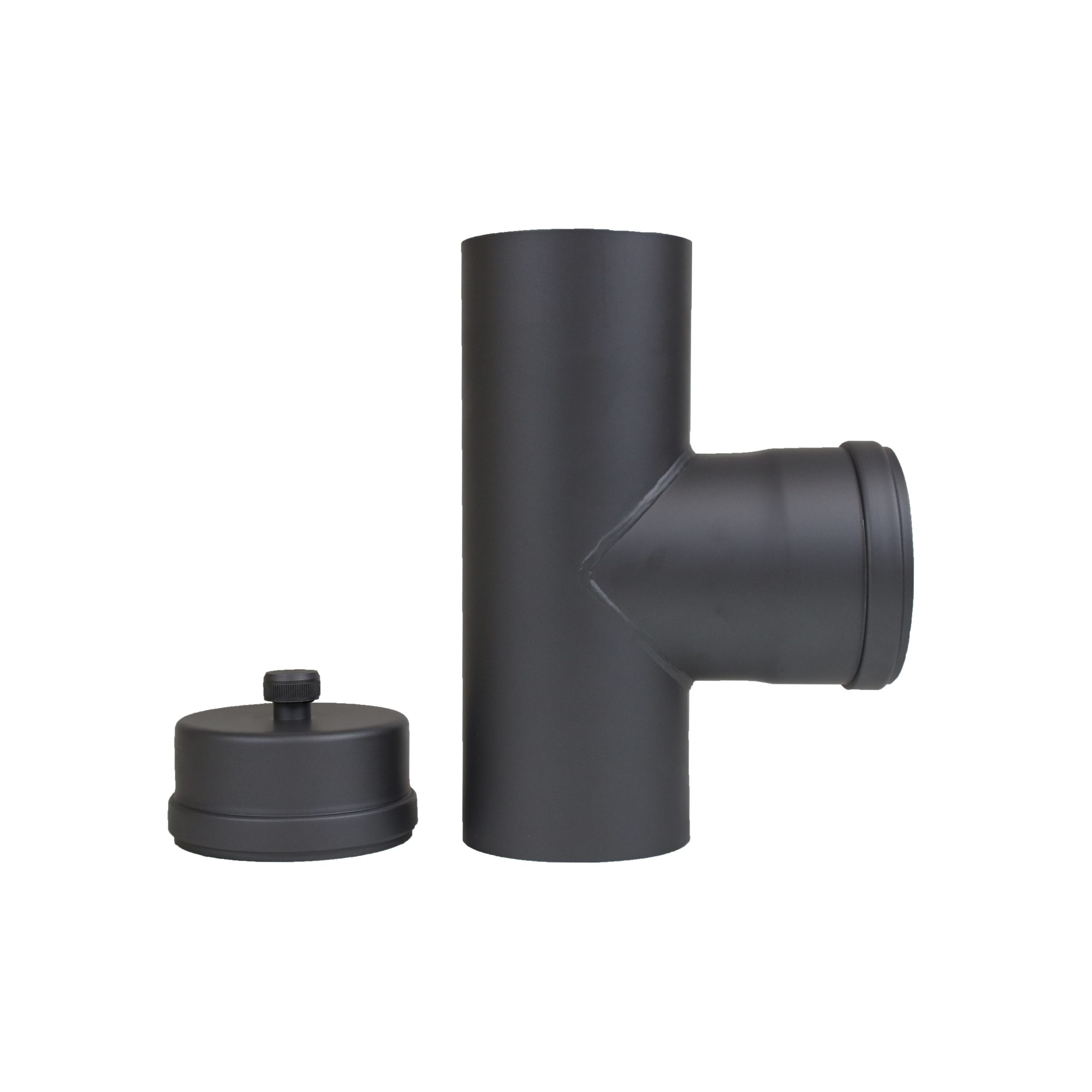 LANZZAS_Fire-Pelletrohr-T_Stück_mit_Kondensatkapsel-schwarz_metallic-b4