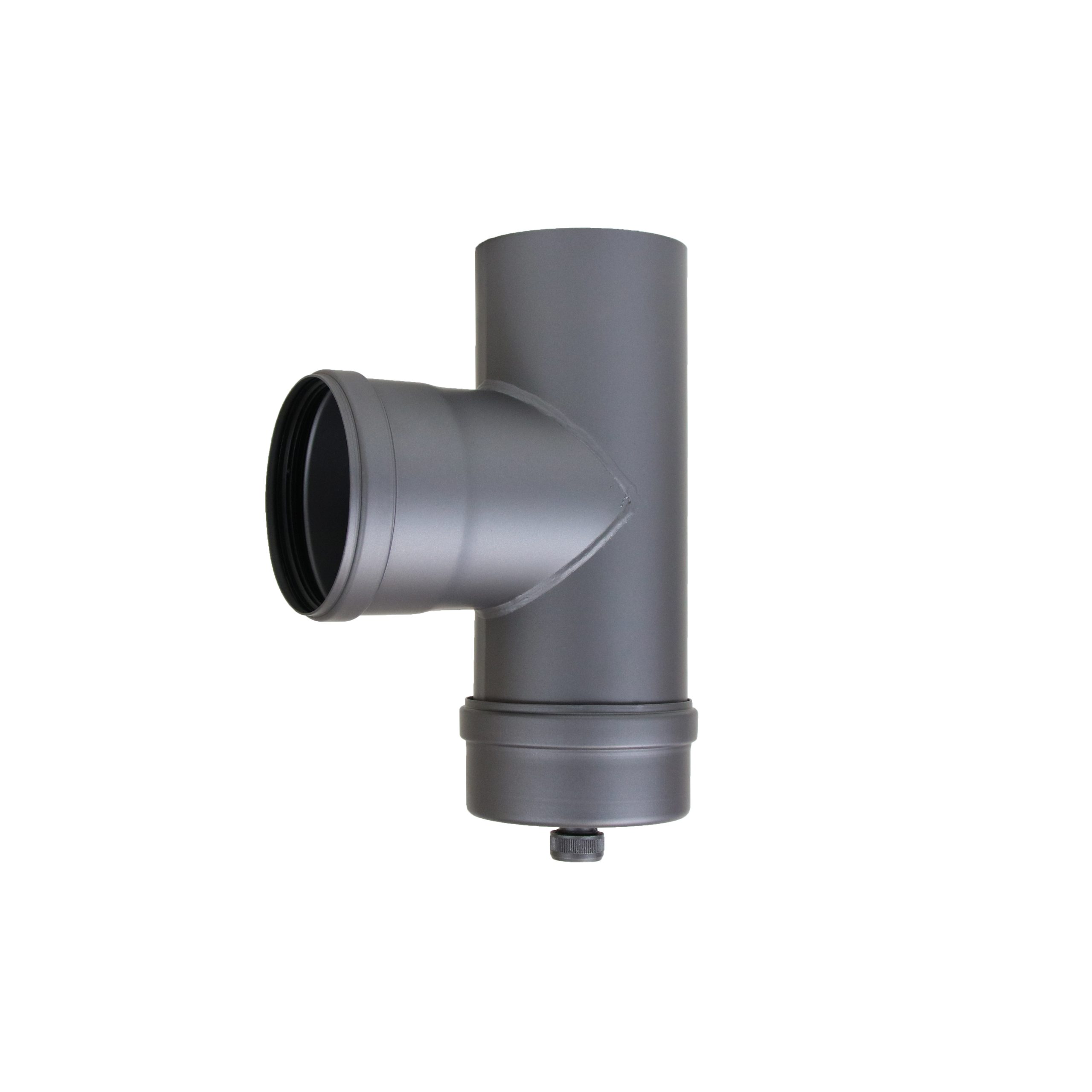 LANZZAS_Fire-Pelletrohr-T_Stück_mit_Kondensatkapseli-gussgrau-b1