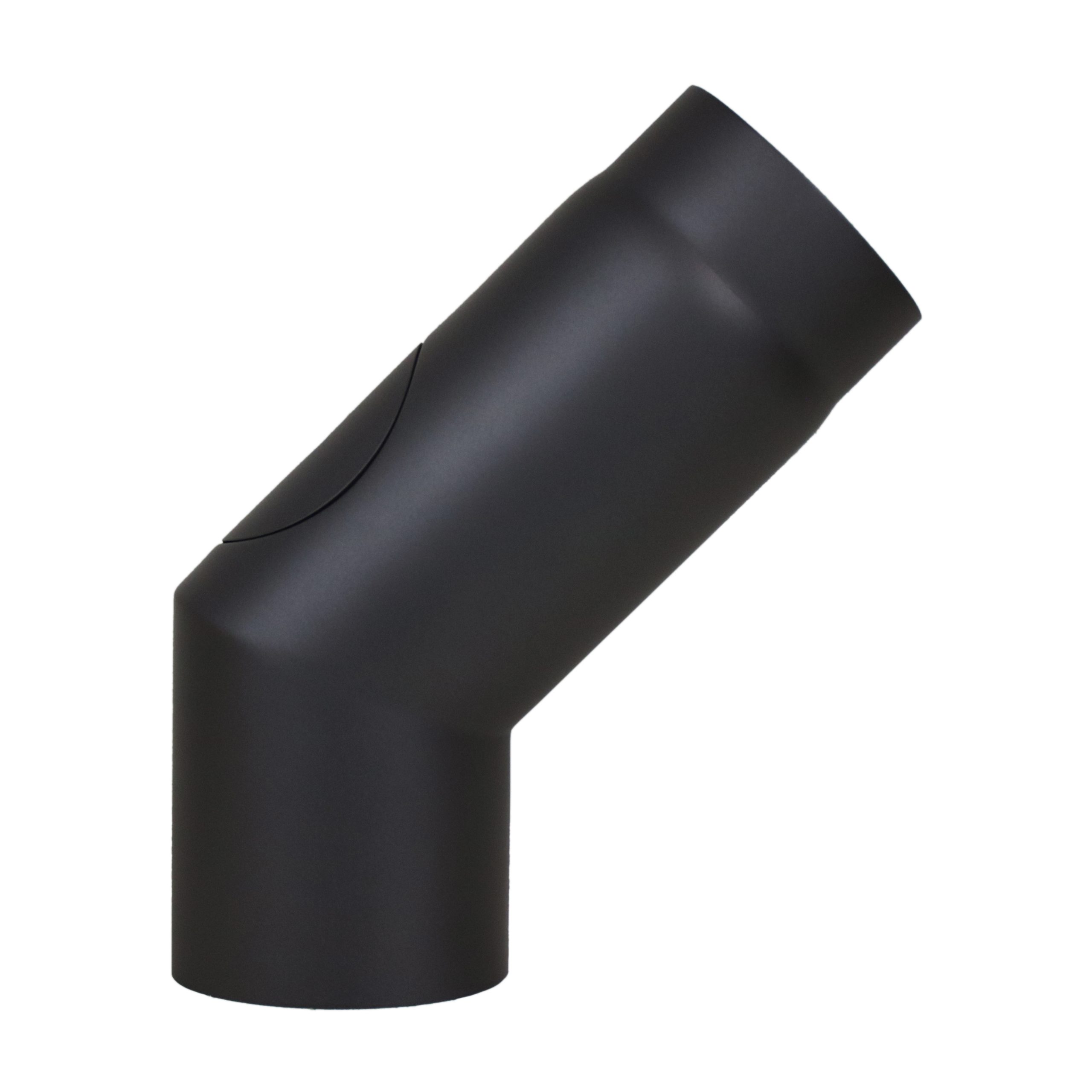 Ofenrohr-Rauchrohr-Bogen-45-mit_Tür-Grad-Schwarz-Premium_LANZZAS-Fire_B3
