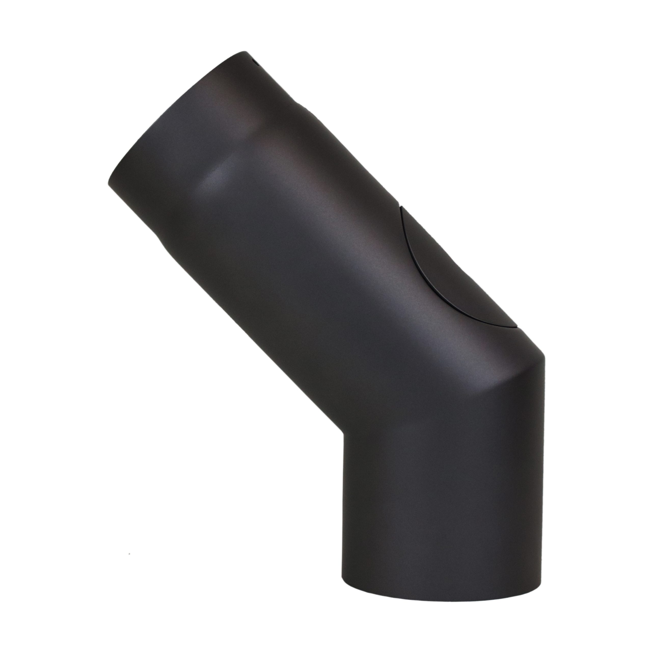 Ofenrohr-Rauchrohr-Bogen-45-mit_Tür-Grad-Schwarz-Premium_LANZZAS-Fire_B1