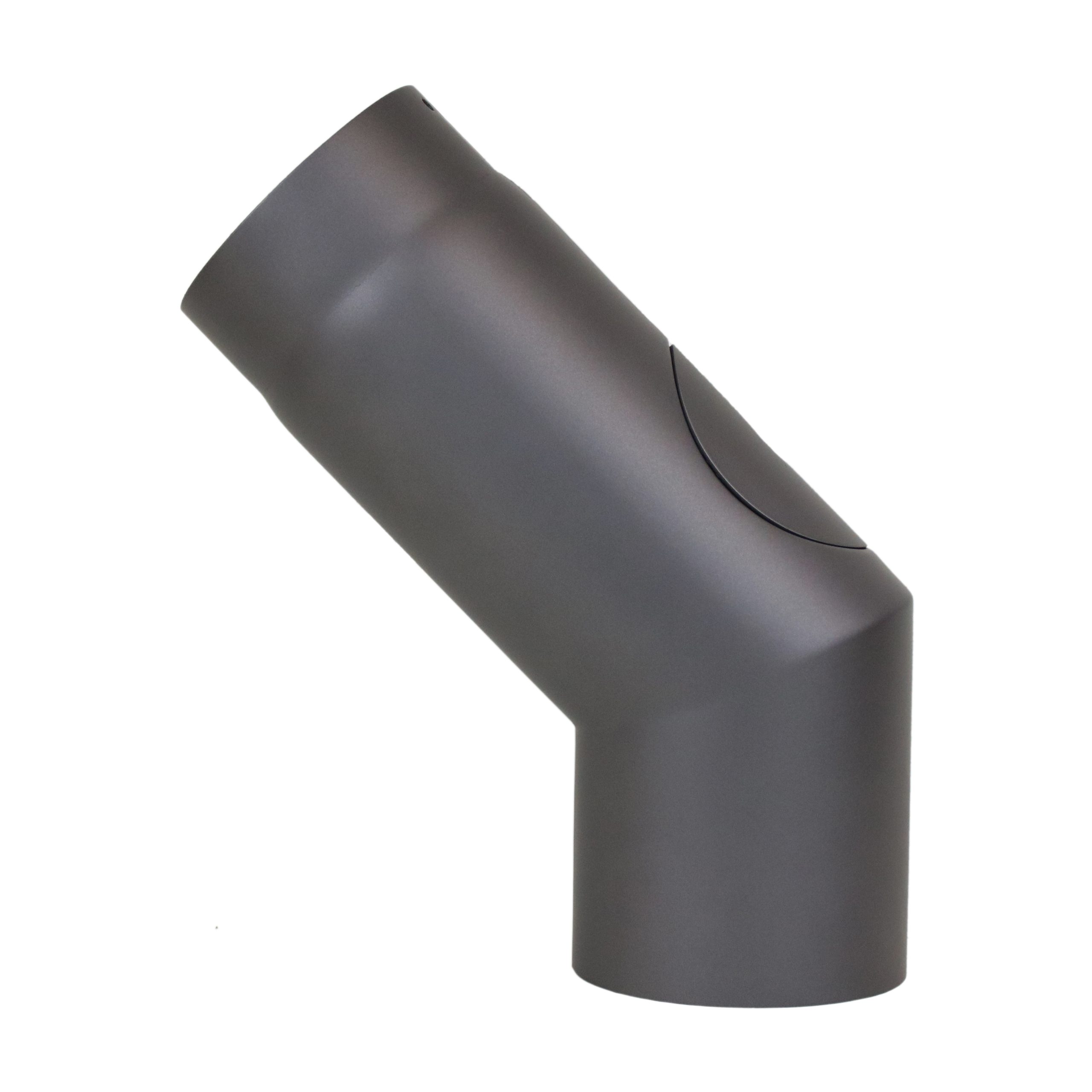 Ofenrohr-Rauchrohr-Bogen-45-mit_Tür-Grad-Gussgrau-Premium_LANZZAS-Fire_B1